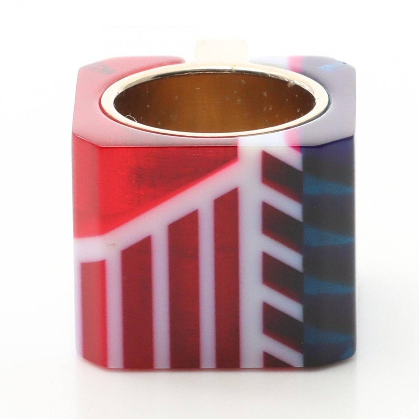 Christian Dior Gold Multi-Color Gold Plating Band Ring ()