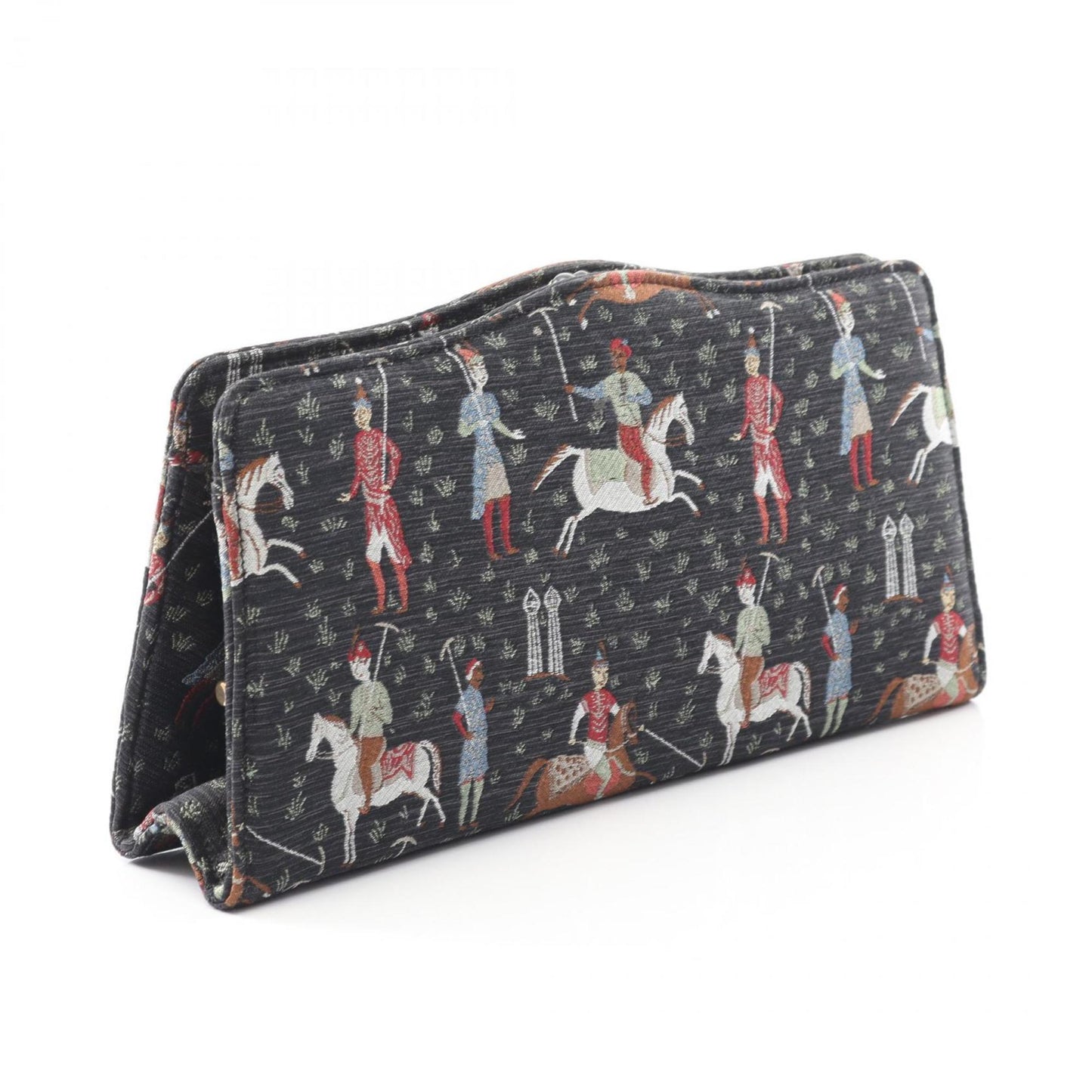 Gucci Black Multi-Color Canvas Clutch Bag ( )