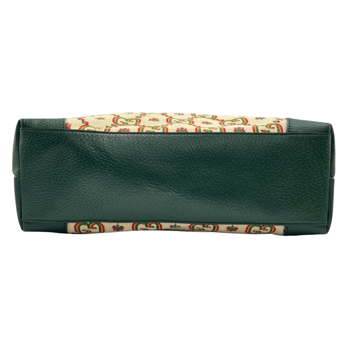 Gucci Green Ivory Canvas Tote Bag ( )