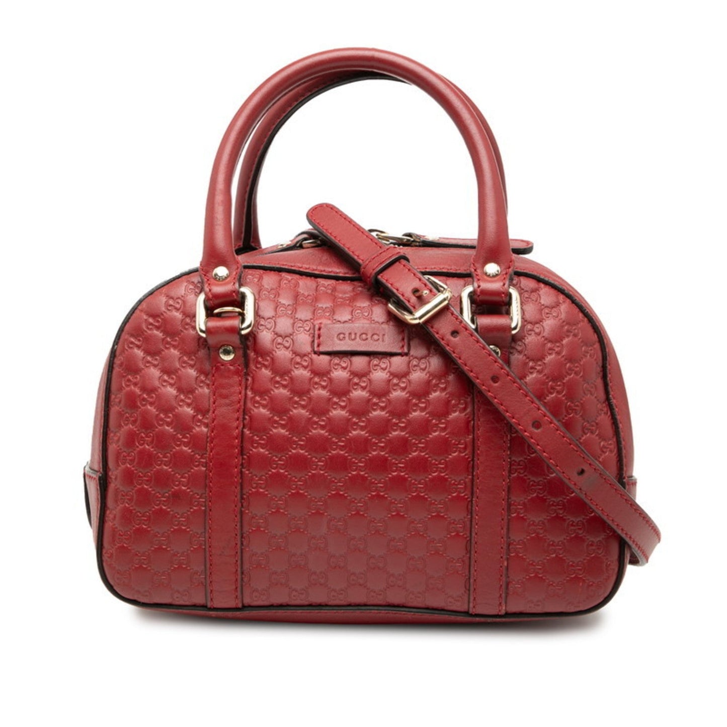 Gucci Microguccissima Red Color Leather Handbag Shoulder Bag ( )
