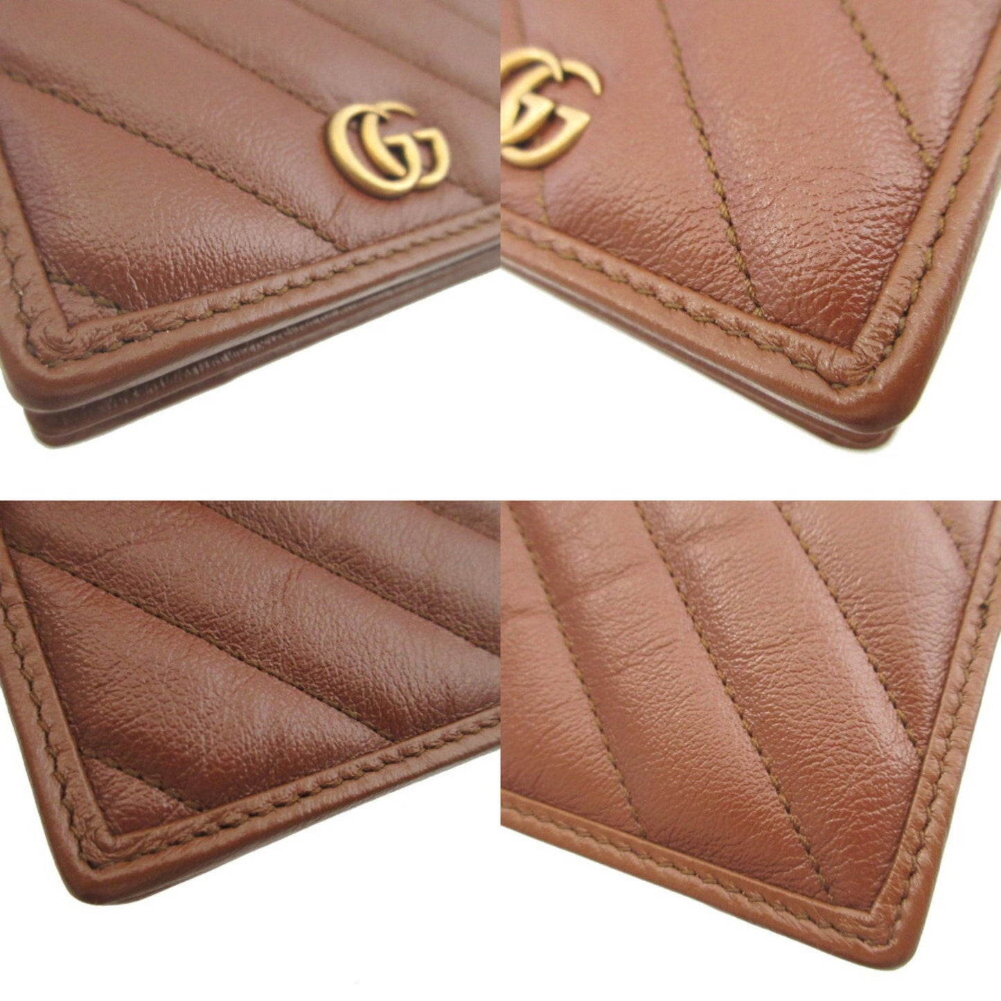 Gucci Brown Leather Coin Purse/Coin Case ( )