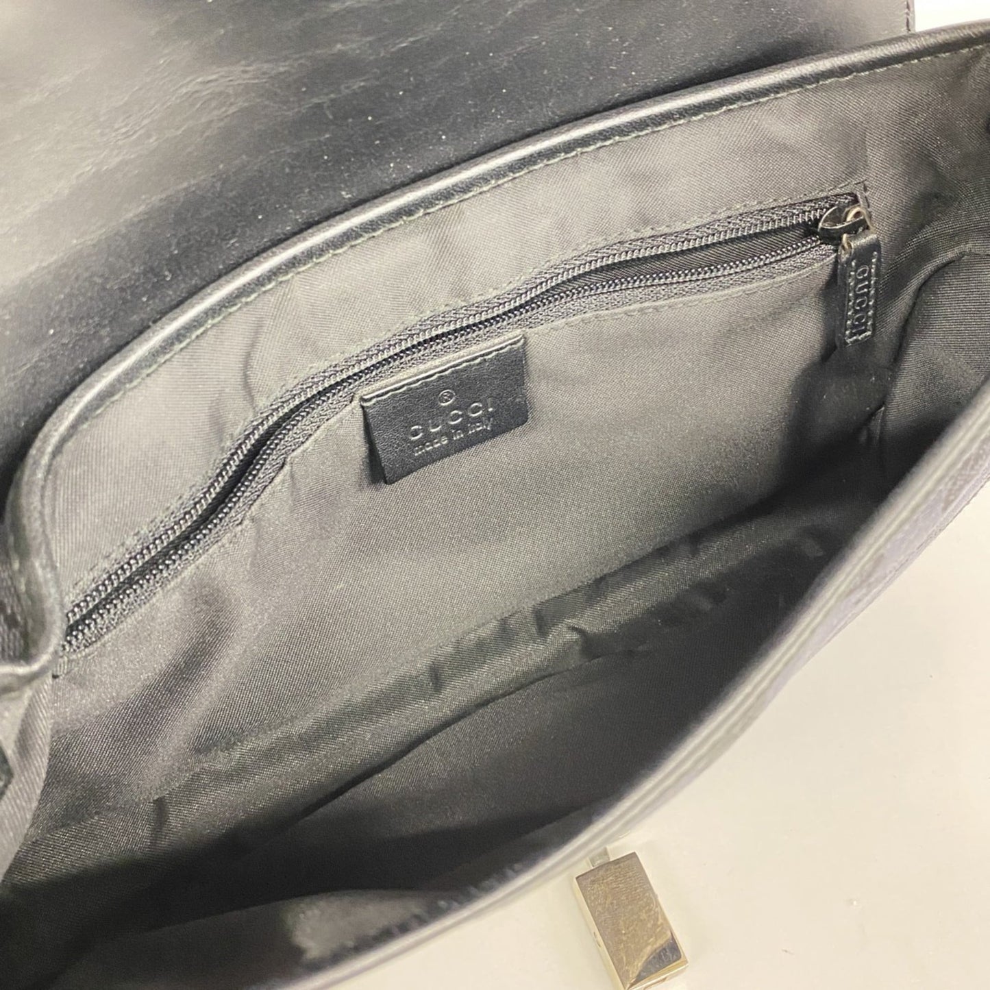 Gucci Black Canvas Shoulder Bag ( )