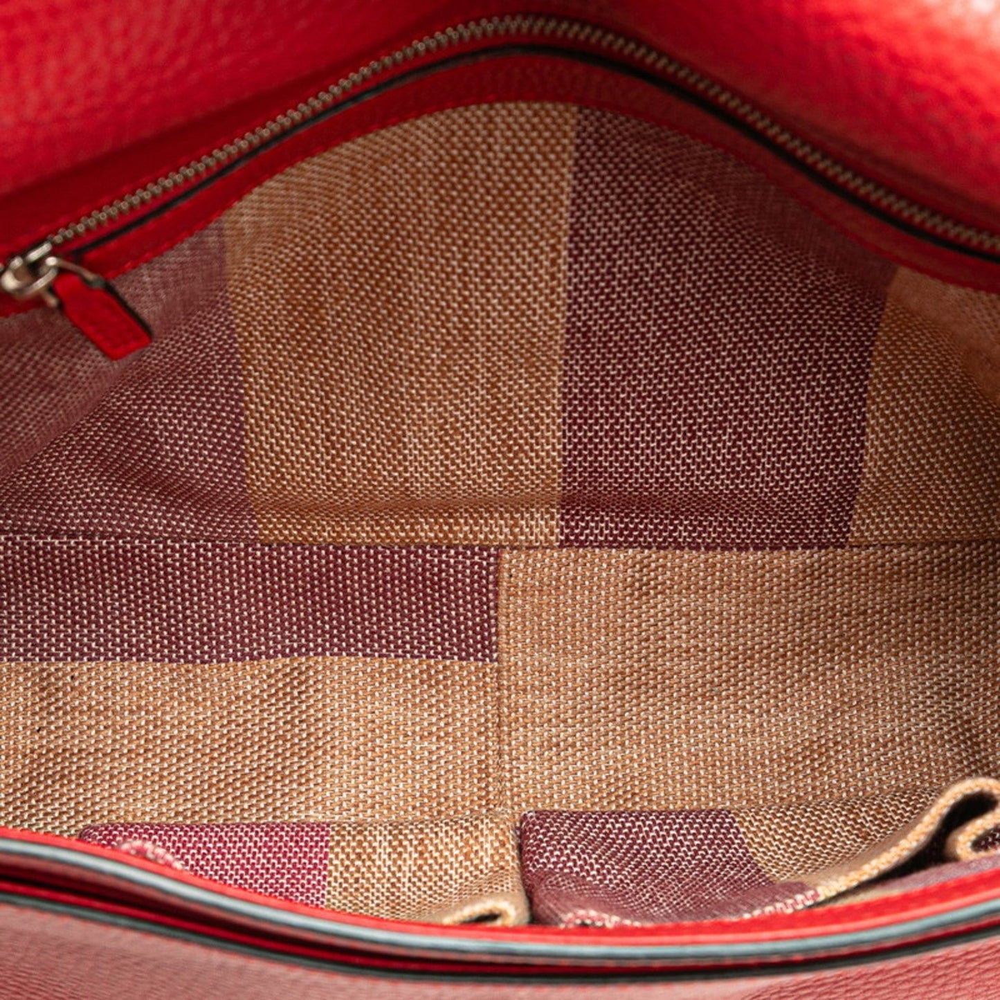 Gucci Bamboo Red Color Leather Shoulder Bag ( )
