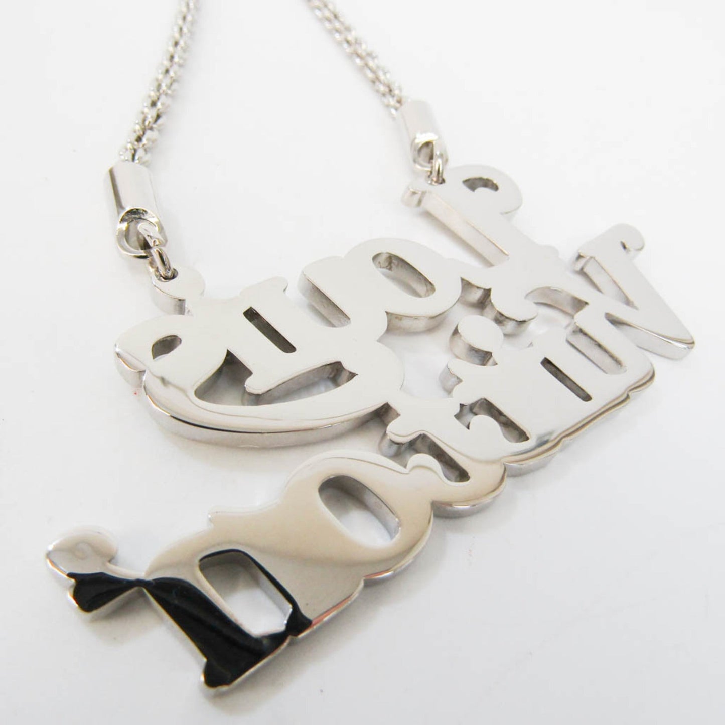 LOUIS VUITTON Colliersquard LV Strass MP2691 Metal,Rhinestone Men,Women Pendant Necklace [Silver]