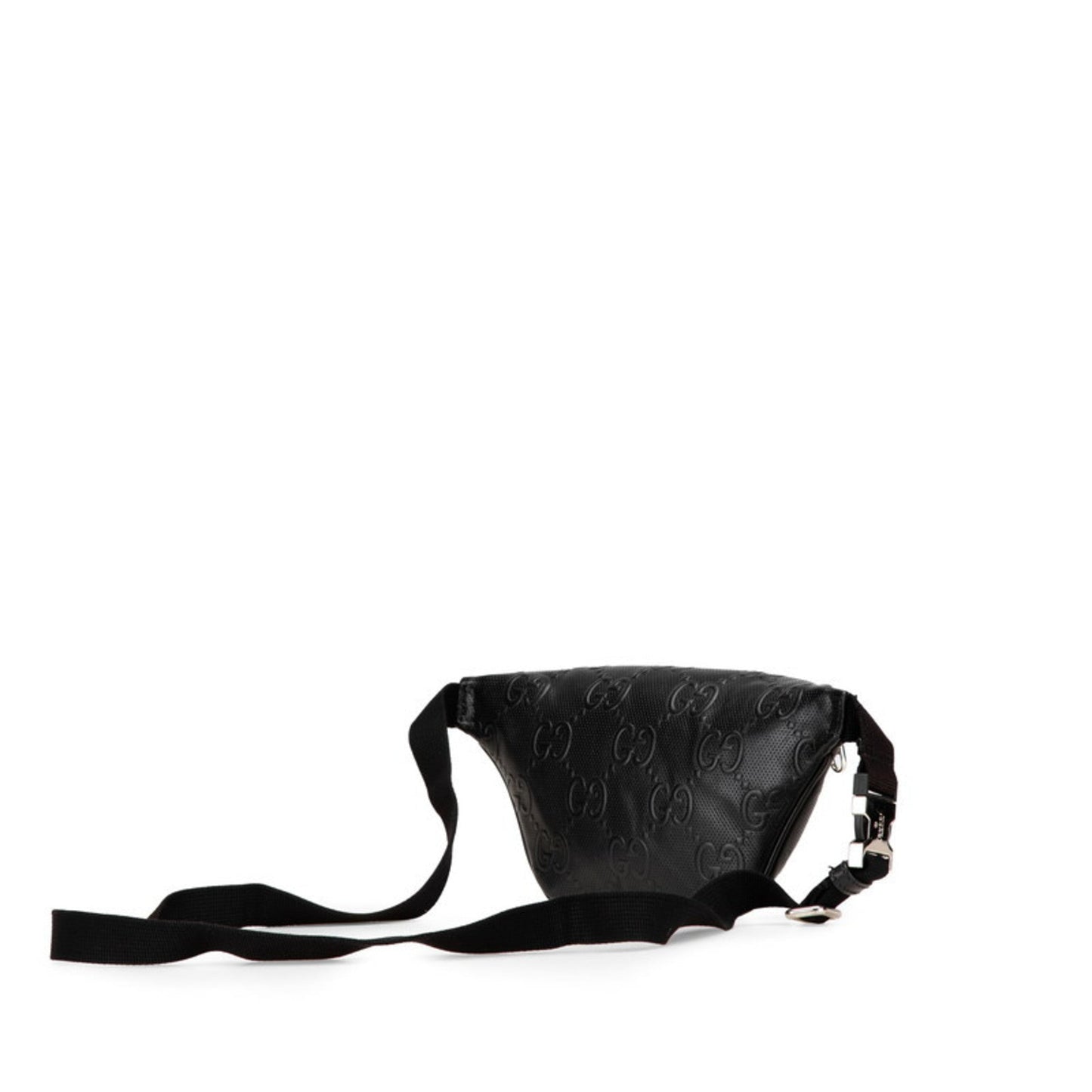 Gucci Black Leather Fanny Pack Sling Bag ( )