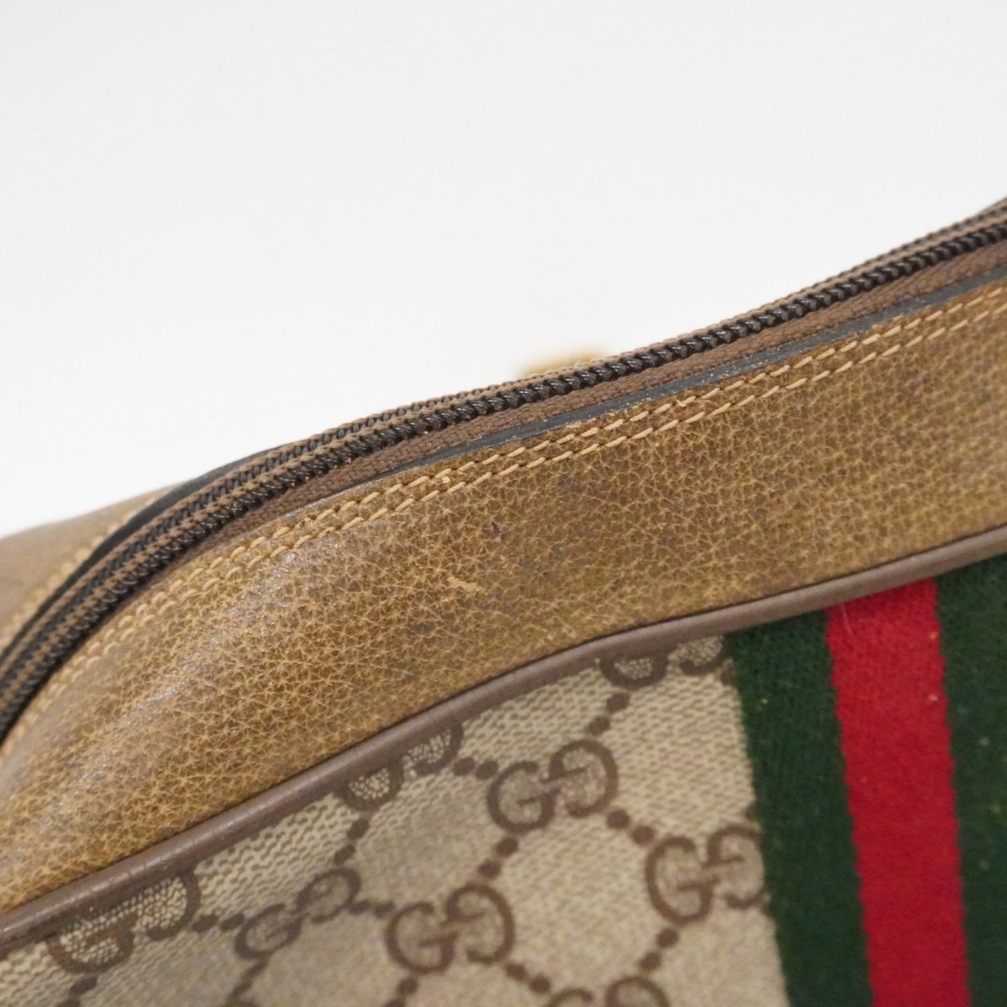 Gucci Brown Canvas Shoulder Bag ( )