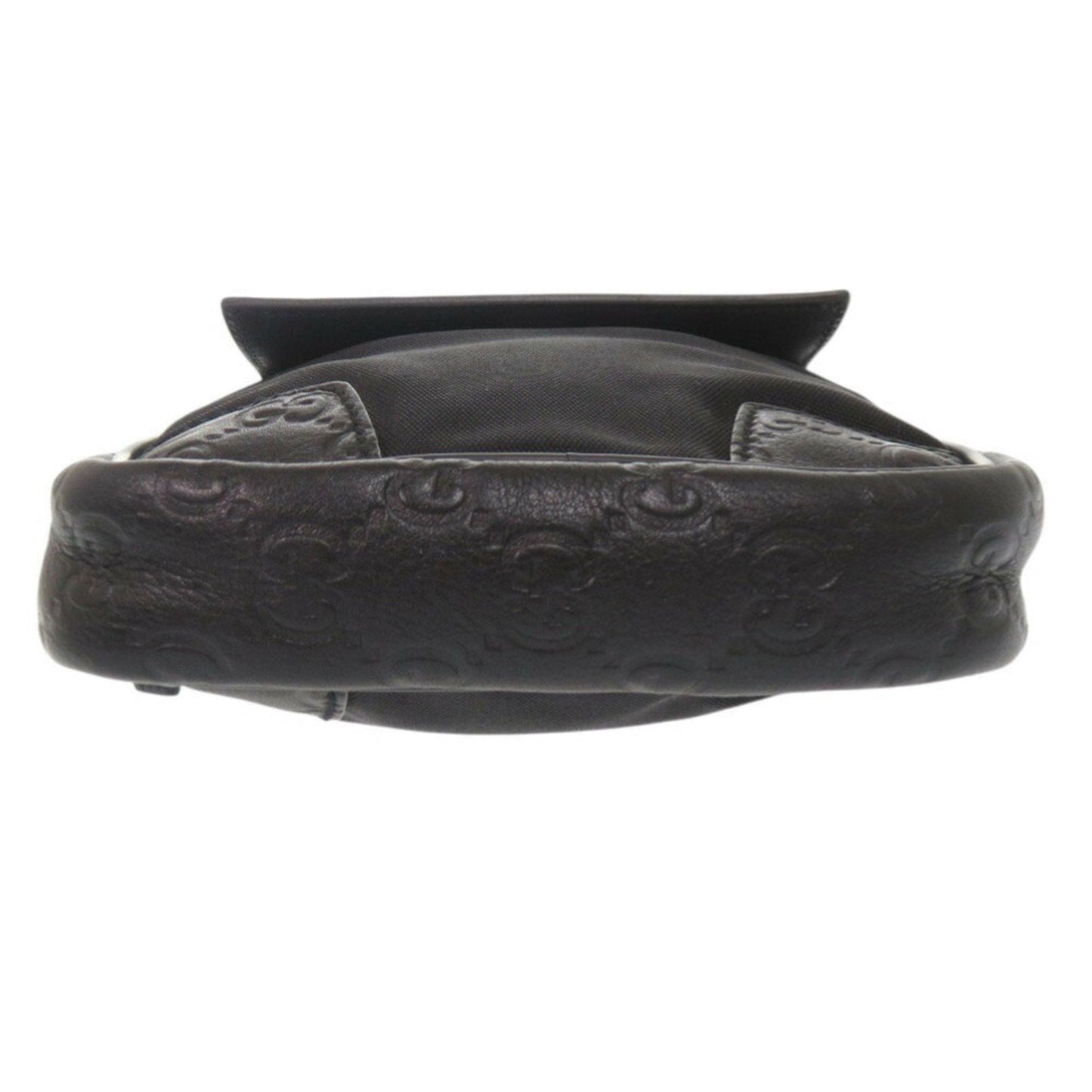 Gucci Black Nylon Gg Leather Fanny Pack Shoulder Bag ( )