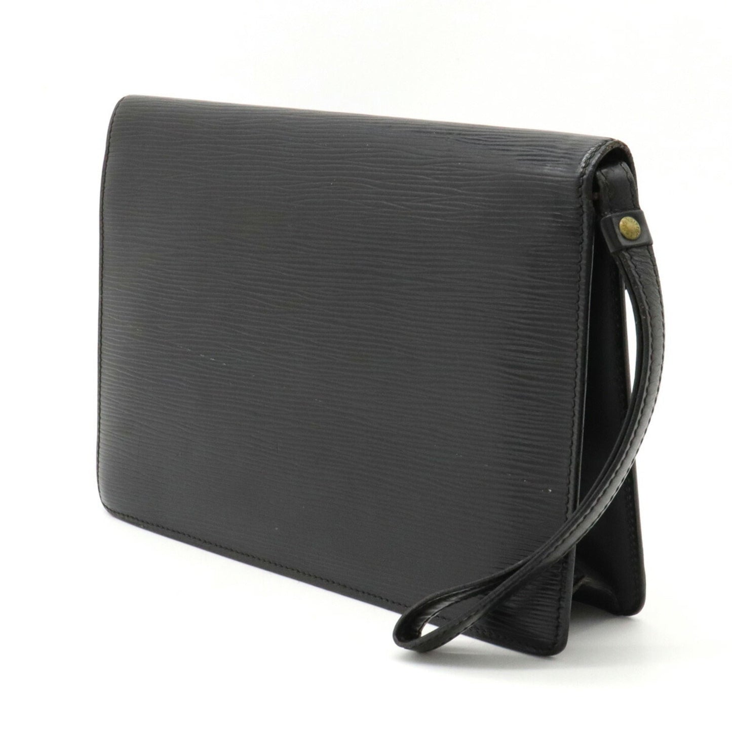 LOUIS VUITTON Epi Pochette Serie Dragonne Second Bag Noir Black Key Missing M52612