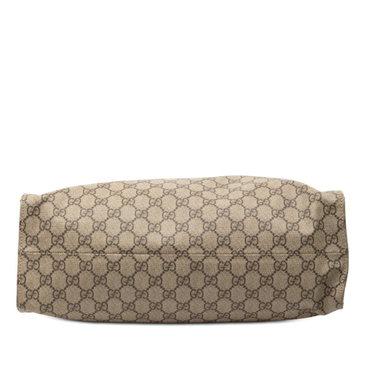 Gucci Beige Brown Gg Supreme Pvc Leather Shoulder Bag Tote Bag ( )