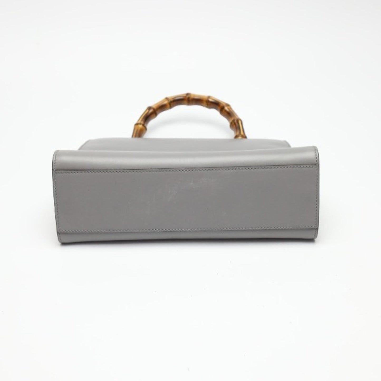 Gucci Gray Bamboo Handbag ( )