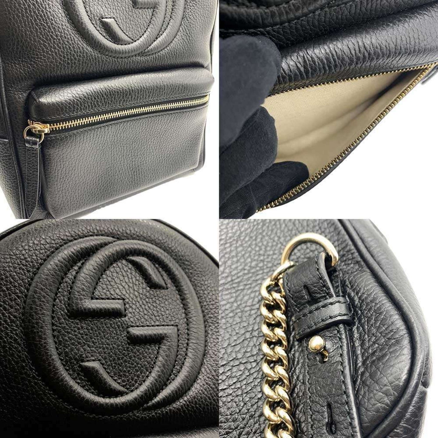 Gucci Black Leather Backpack ( )