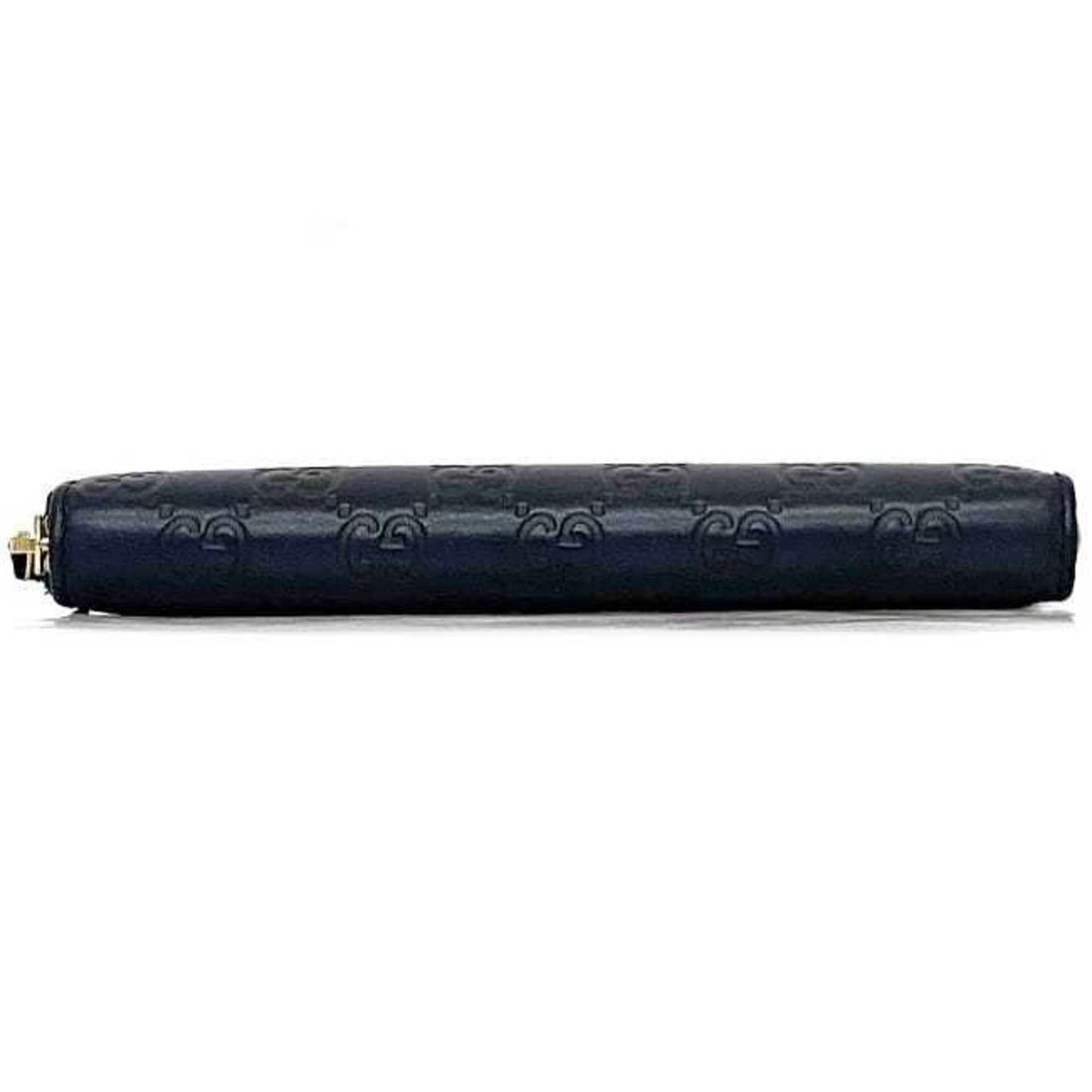 Gucci Navy Leather Long Wallet (Bi-Fold) ( )
