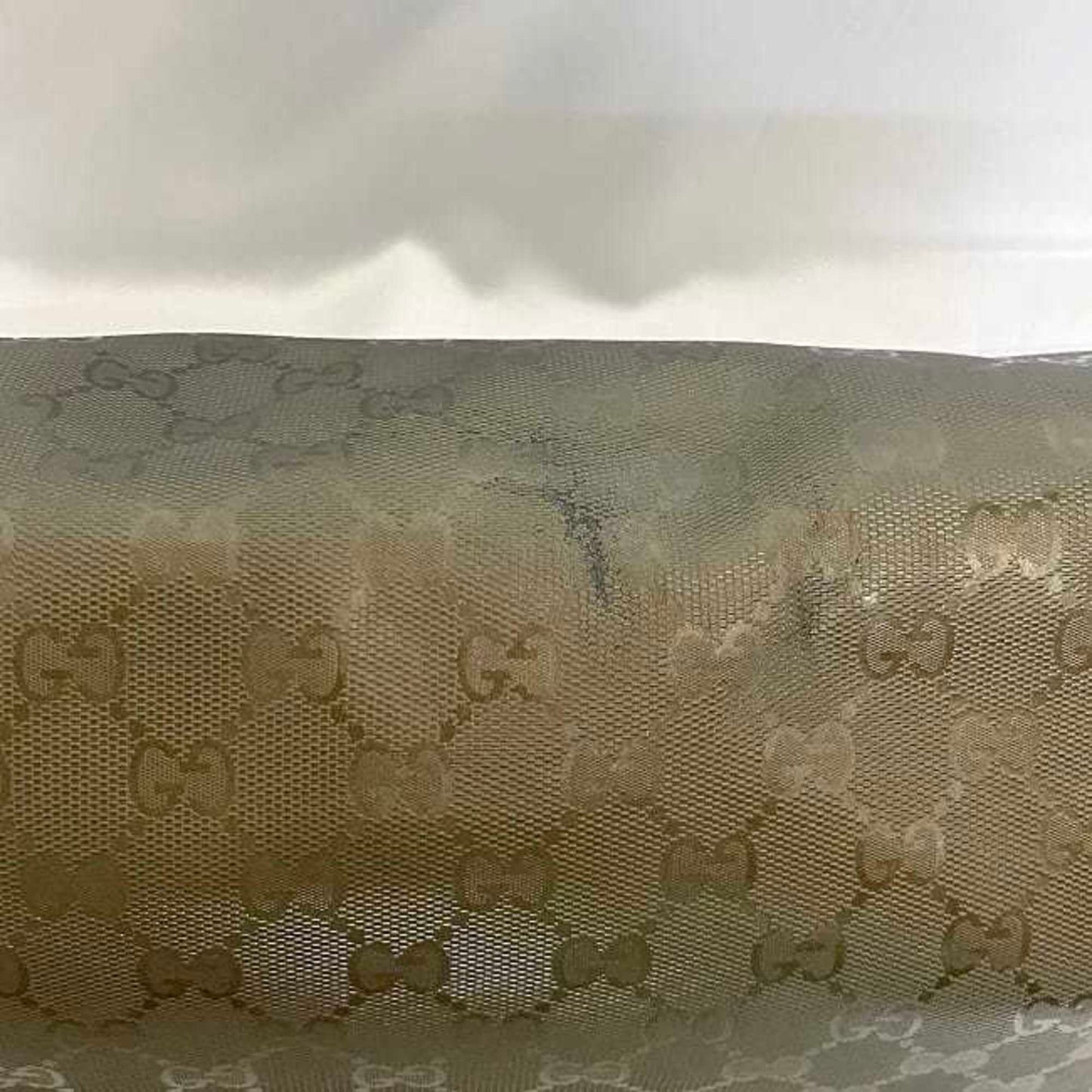 Gucci Green Khaki Coated Canvas Shoulder Bag ( )