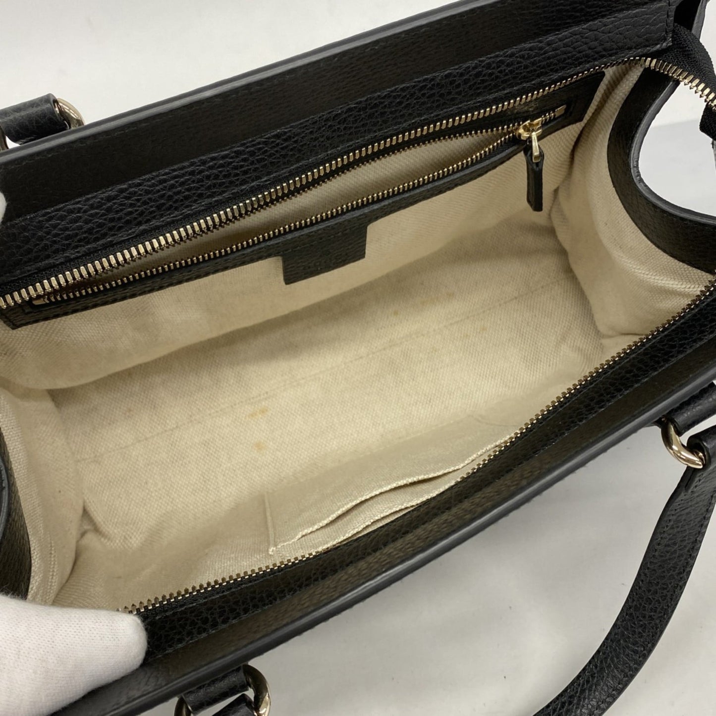 Gucci Black Leather Handbag ( )