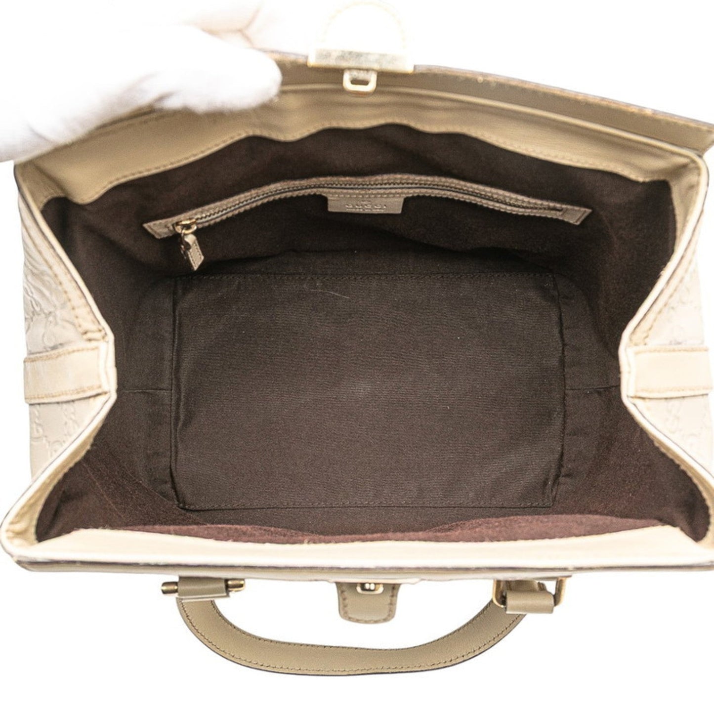 Gucci Guccissima Beige Leather Handbag ( )