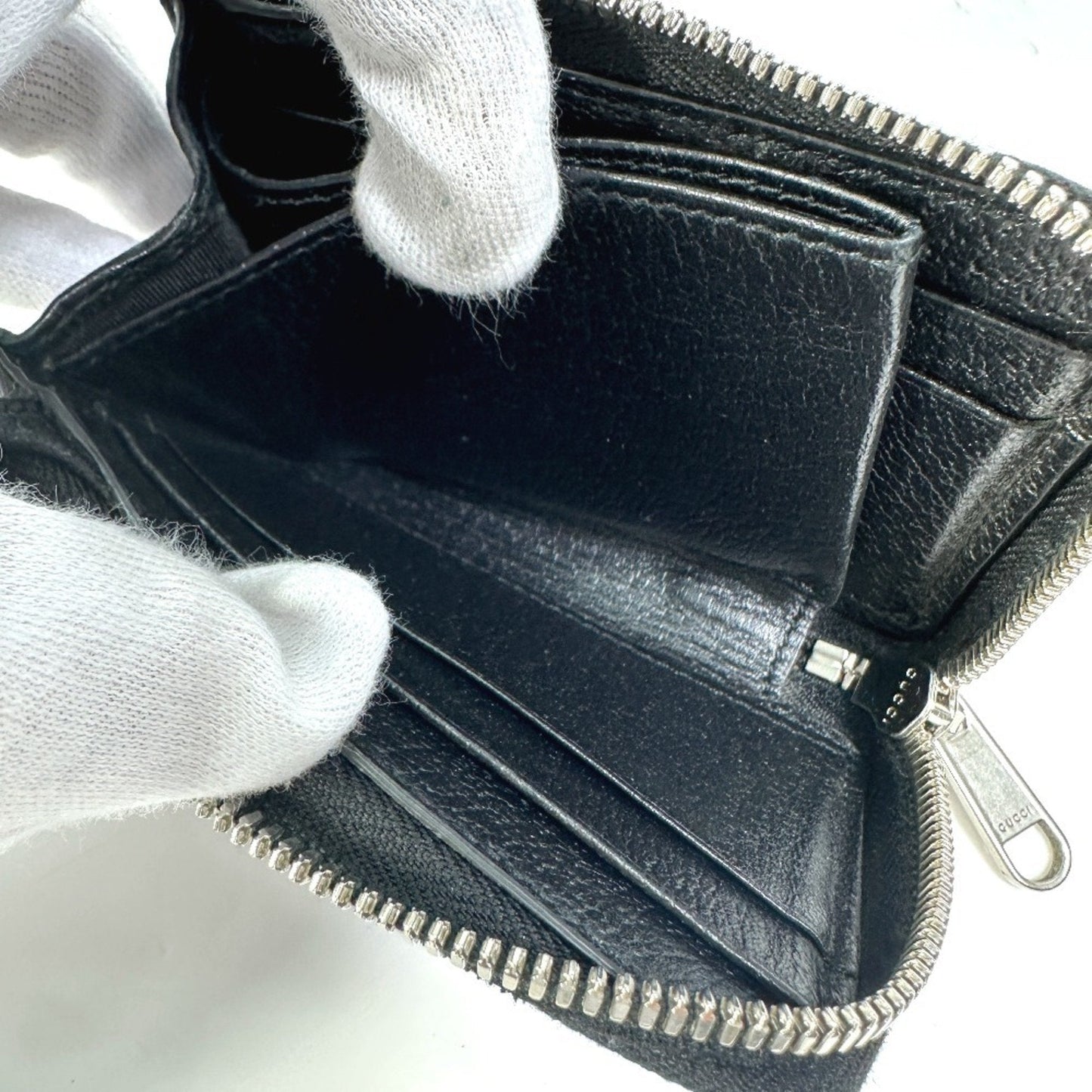 Gucci Black Leather Coin Purse/Coin Case ( )