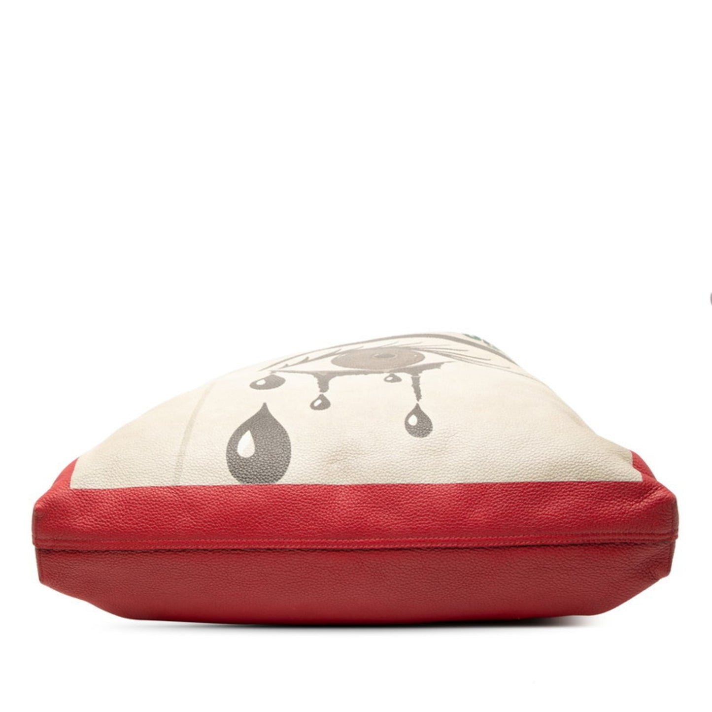 Gucci Beige Red Color Leather Shoulder Bag Tote Bag ( )