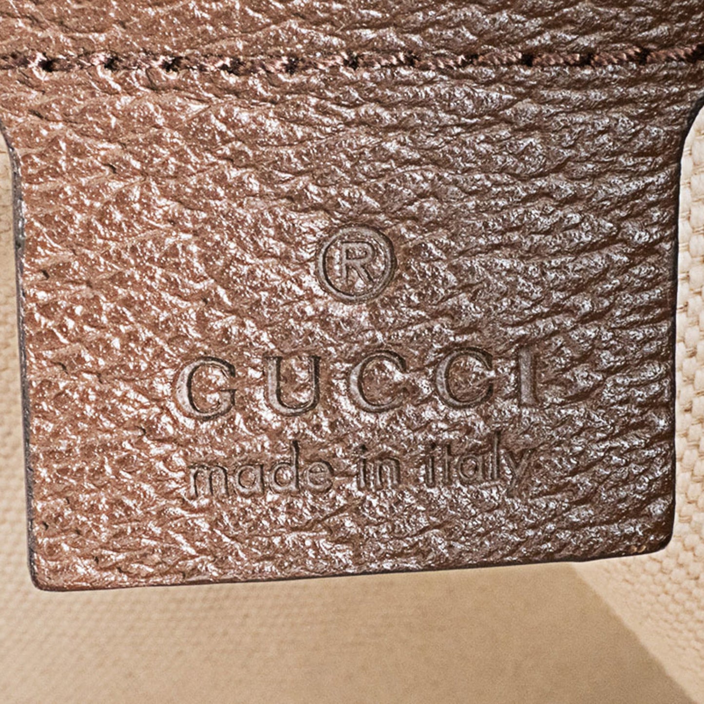 Gucci Beige Brown Gg Canvas Leather Shoulder Bag ( )