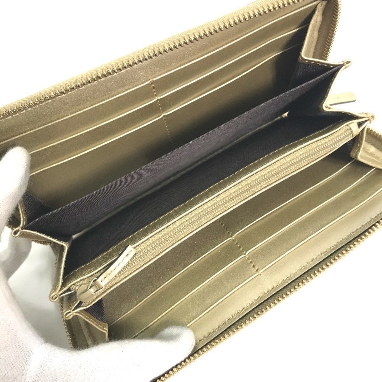 Gucci Gold Leather Long Wallet (Bi-Fold) ( )