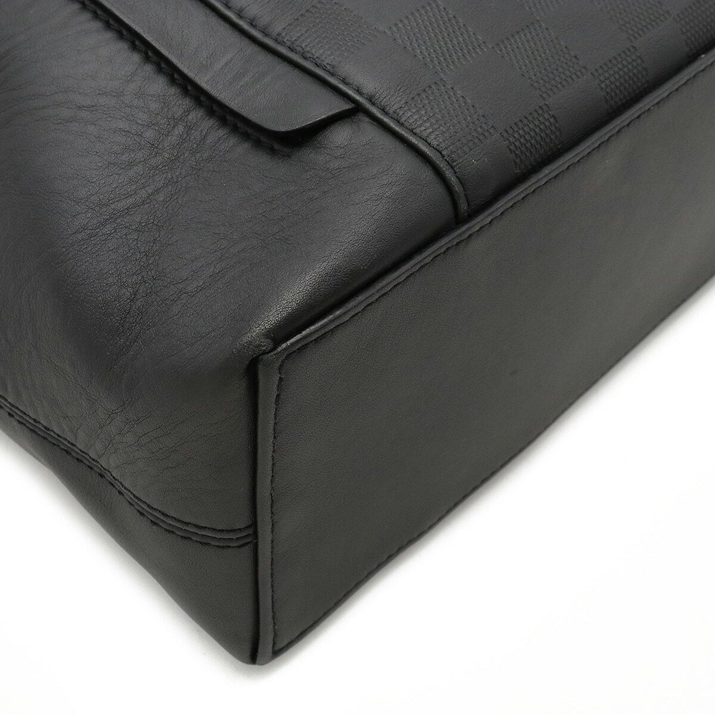 LOUIS VUITTON Damier Infini Cava Voyage Tote Bag Shoulder Leather Onyx Black N41493