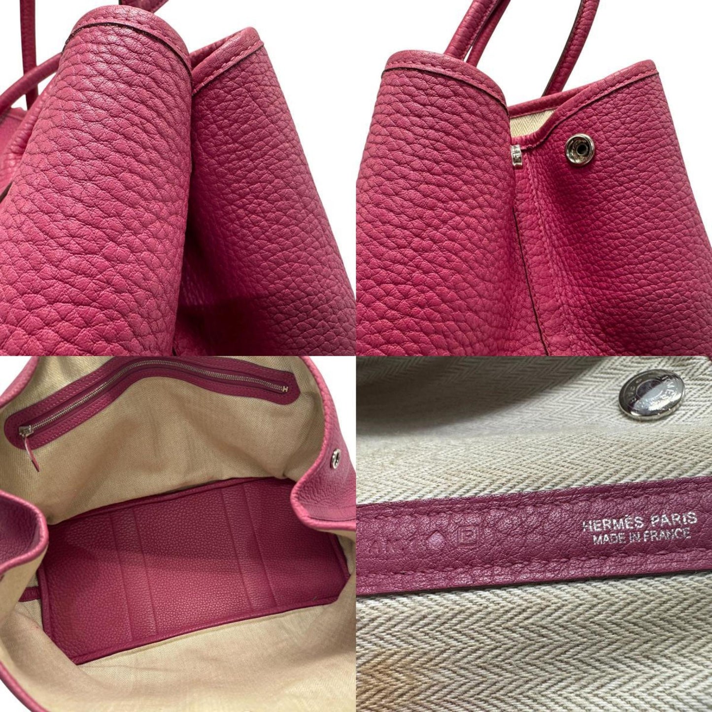 Hermes Garden Tosca Negonda Leather Handbag Tote Bag ( )