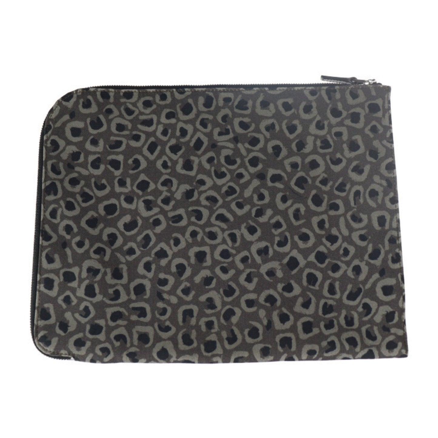 Gucci Gray Canvas Clutch Bag Handbag Pouch ( )