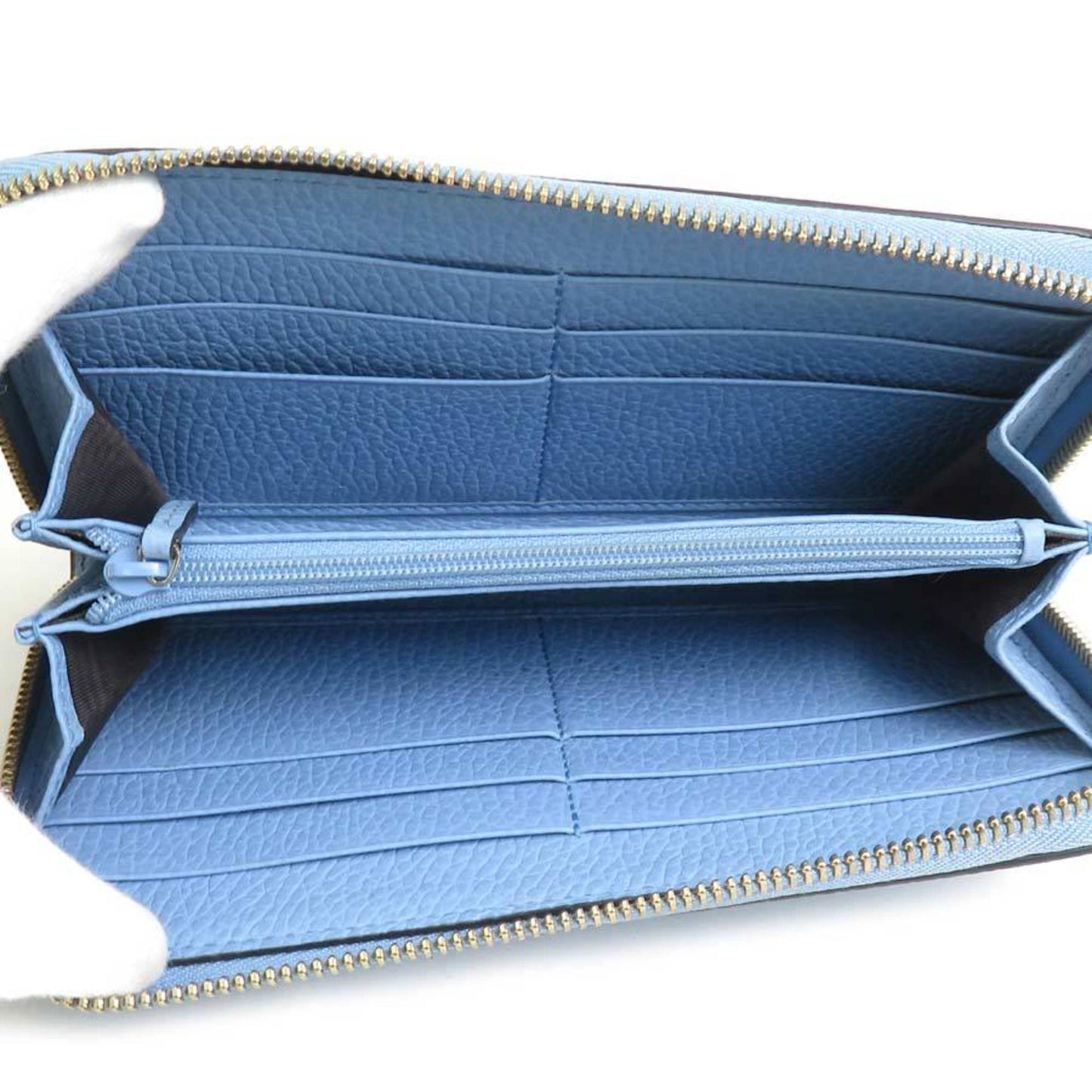 Gucci Light Blue Leather Long Wallet (Bi-Fold) ( )