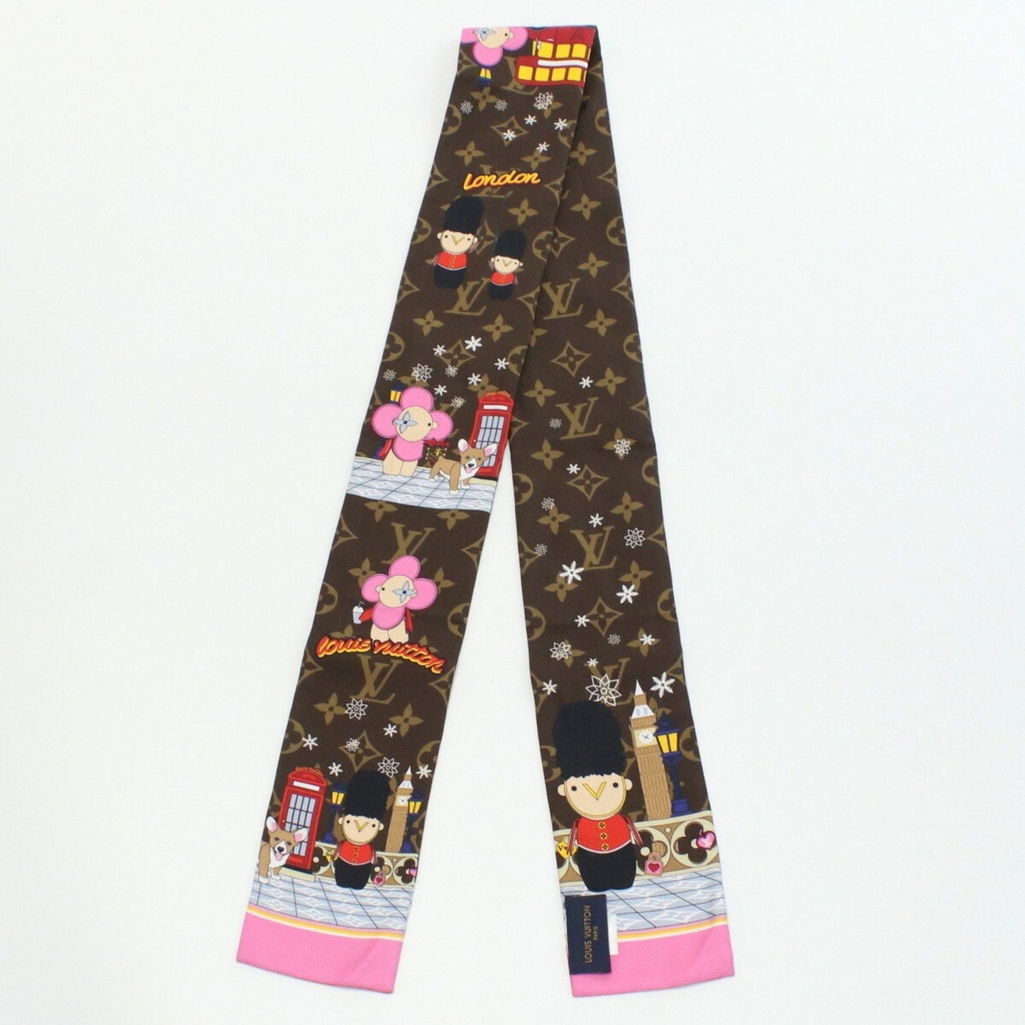 LOUIS VUITTON Bandeau Vivienne M00489 Scarf Muffler Silk Women's