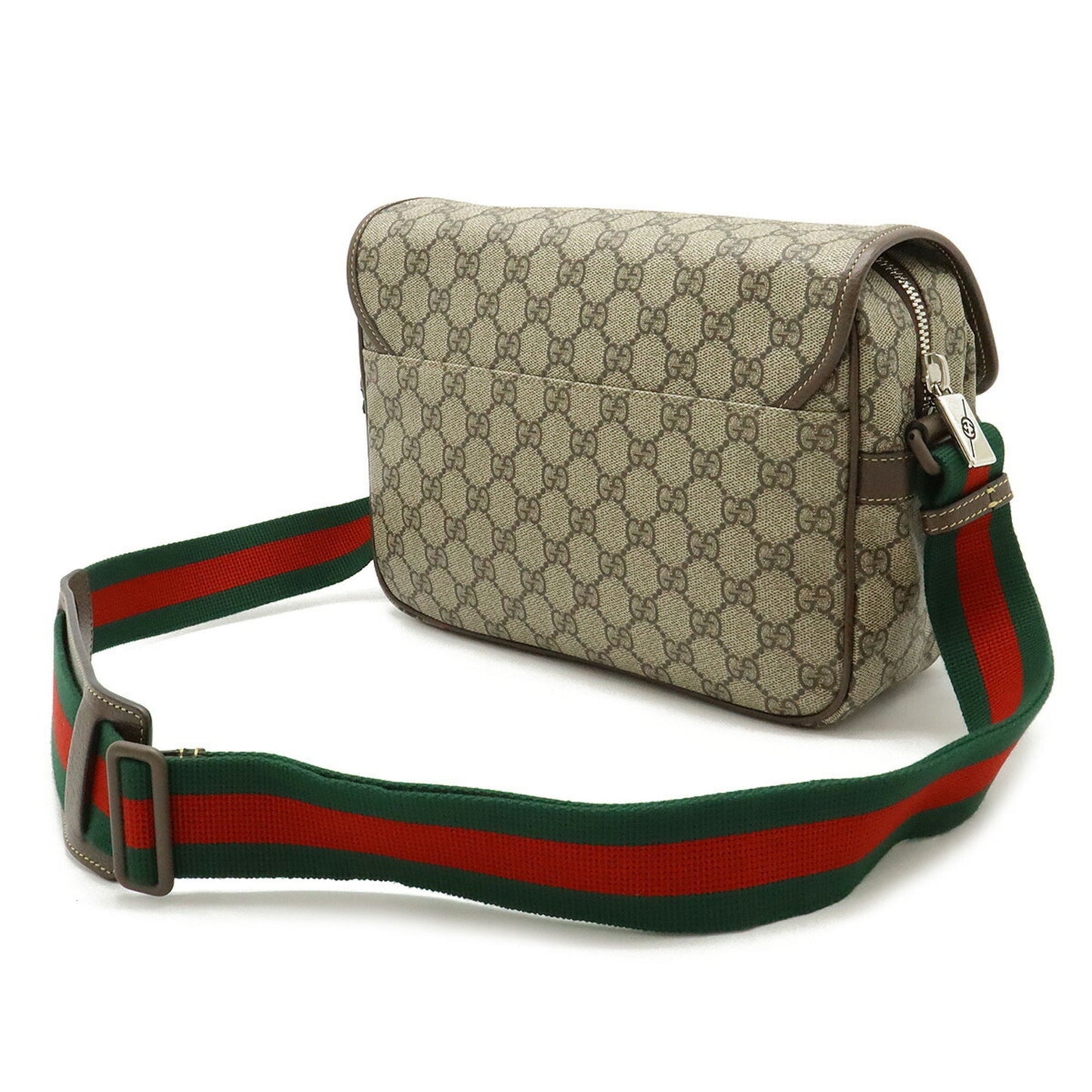 Gucci Beige Brown Green Red Color Pvc Leather Shoulder Bag ( )