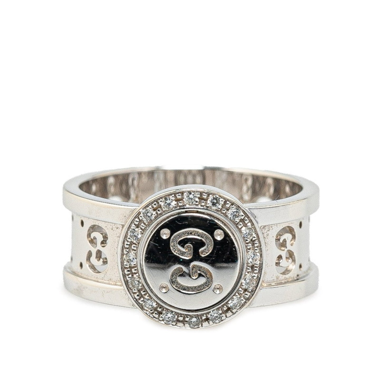 Gucci Icon White White Gold (18K) Band Ring