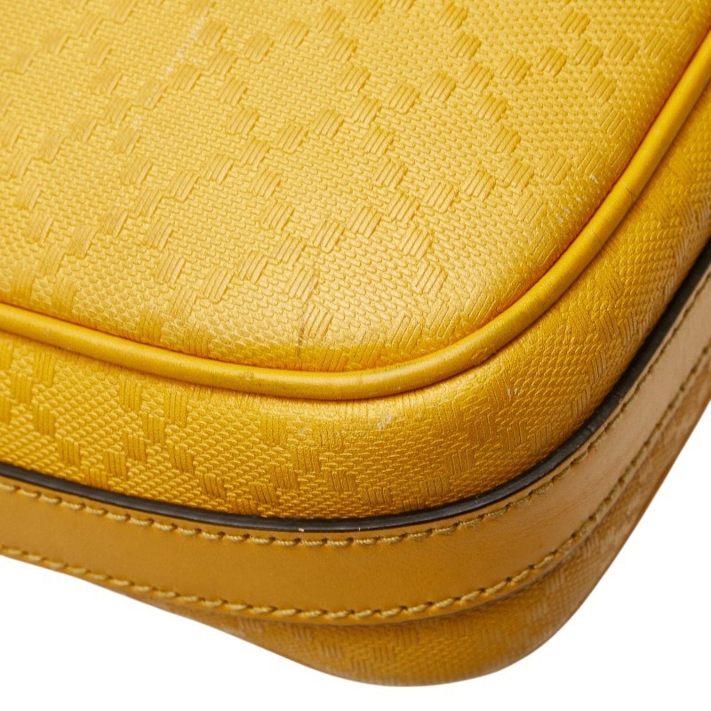 Gucci Diamante Yellow Leather Shoulder Bag ( )