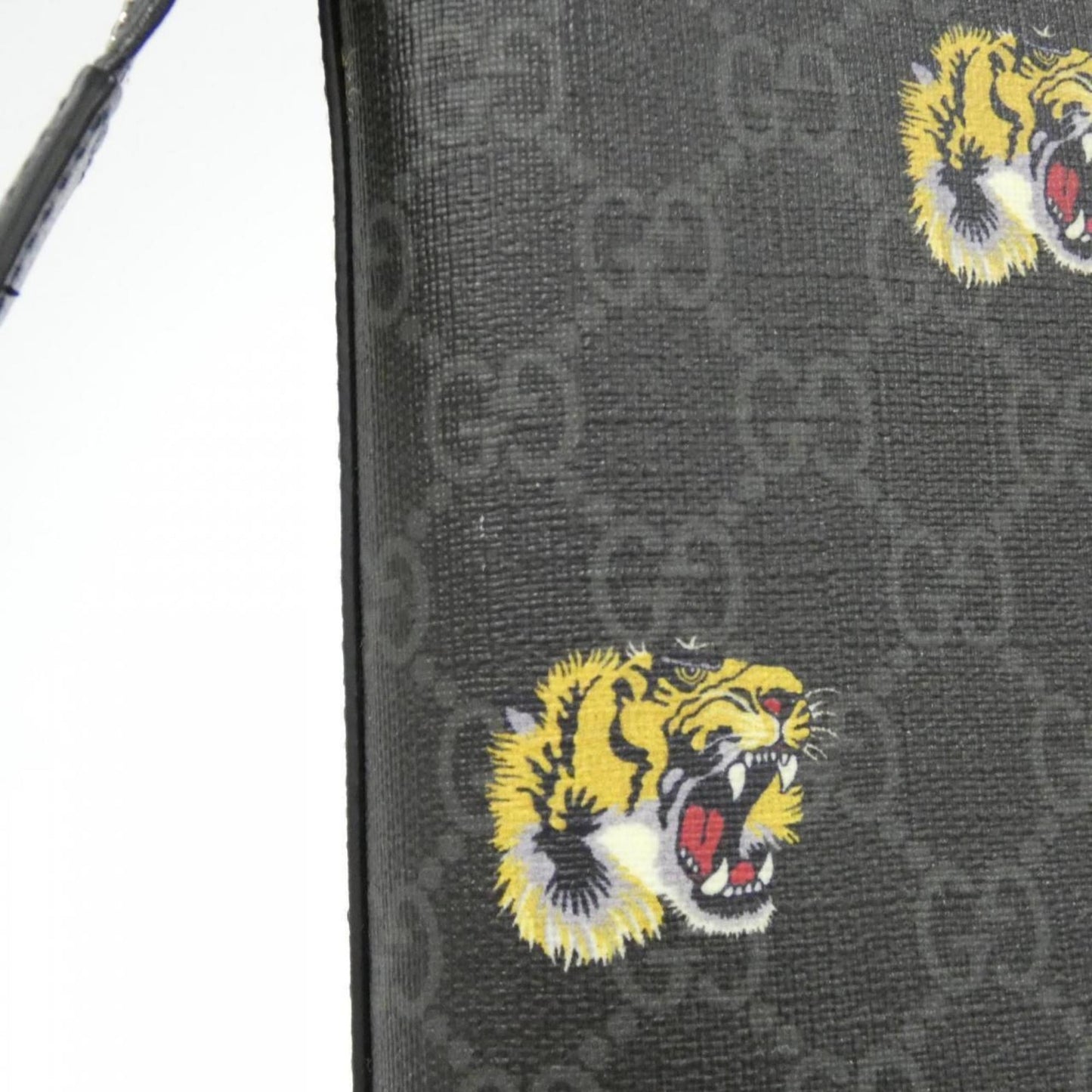 Gucci Black Yellow Gg Supreme Canvas Handbag ( )