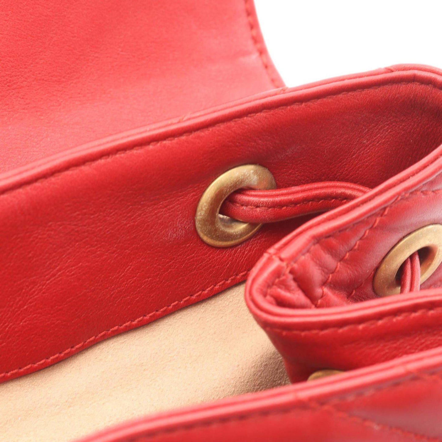 Gucci Red Color Leather Backpack ( )