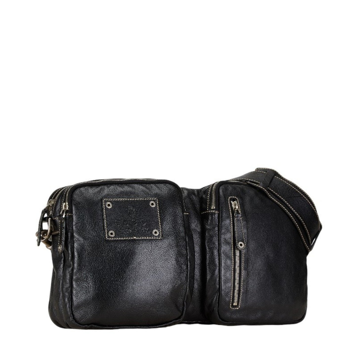 Gucci Black Leather Shoulder Bag ( )
