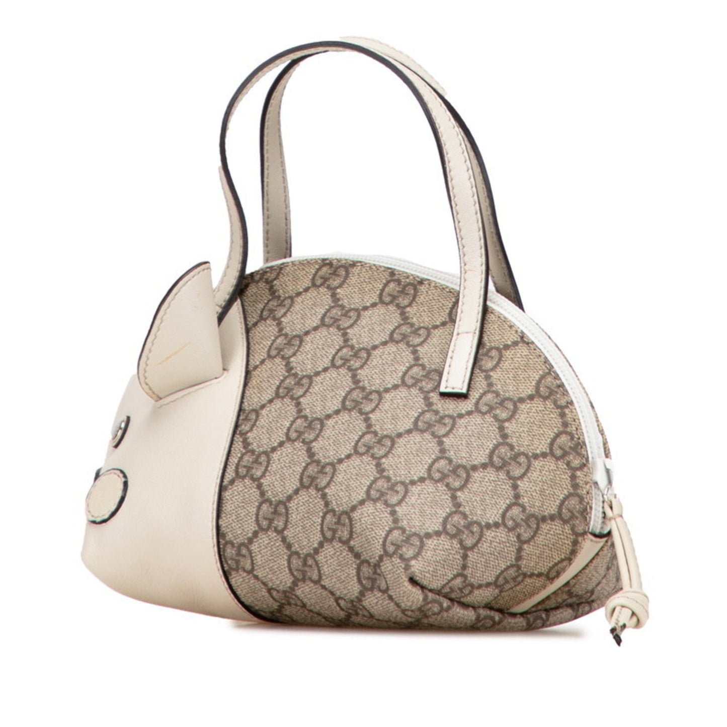 Gucci Beige Pvc Leather Handbag ( )