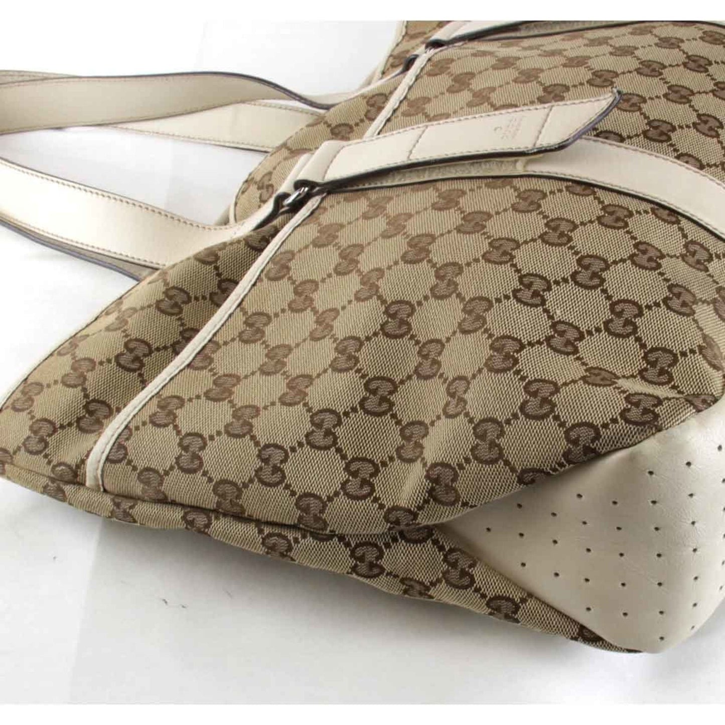 Gucci Beige Gg Canvas Tote Bag ( )