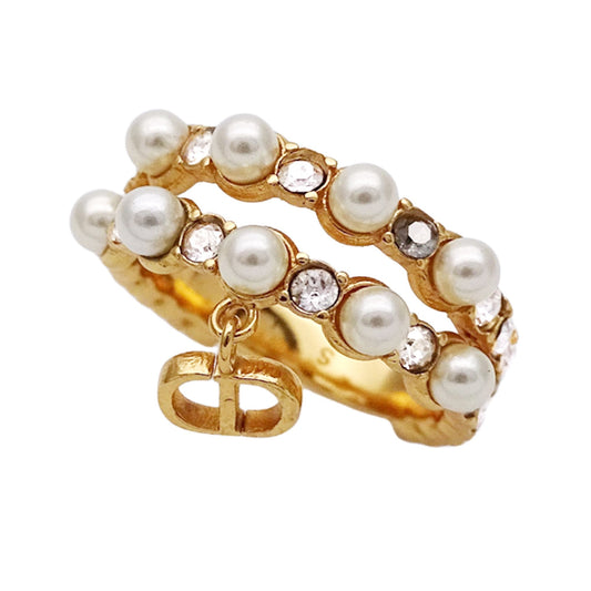 Christian Dior Gold Metal Band Ring ()