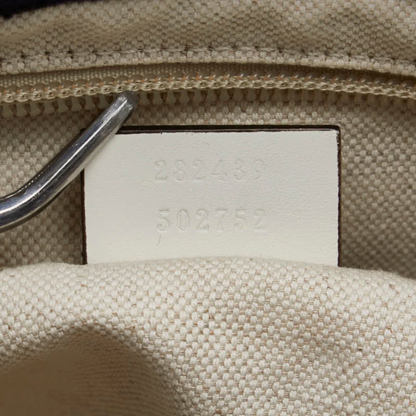 Gucci Multi-Color Navy Canvas Leather Handbag Tote Bag ( )
