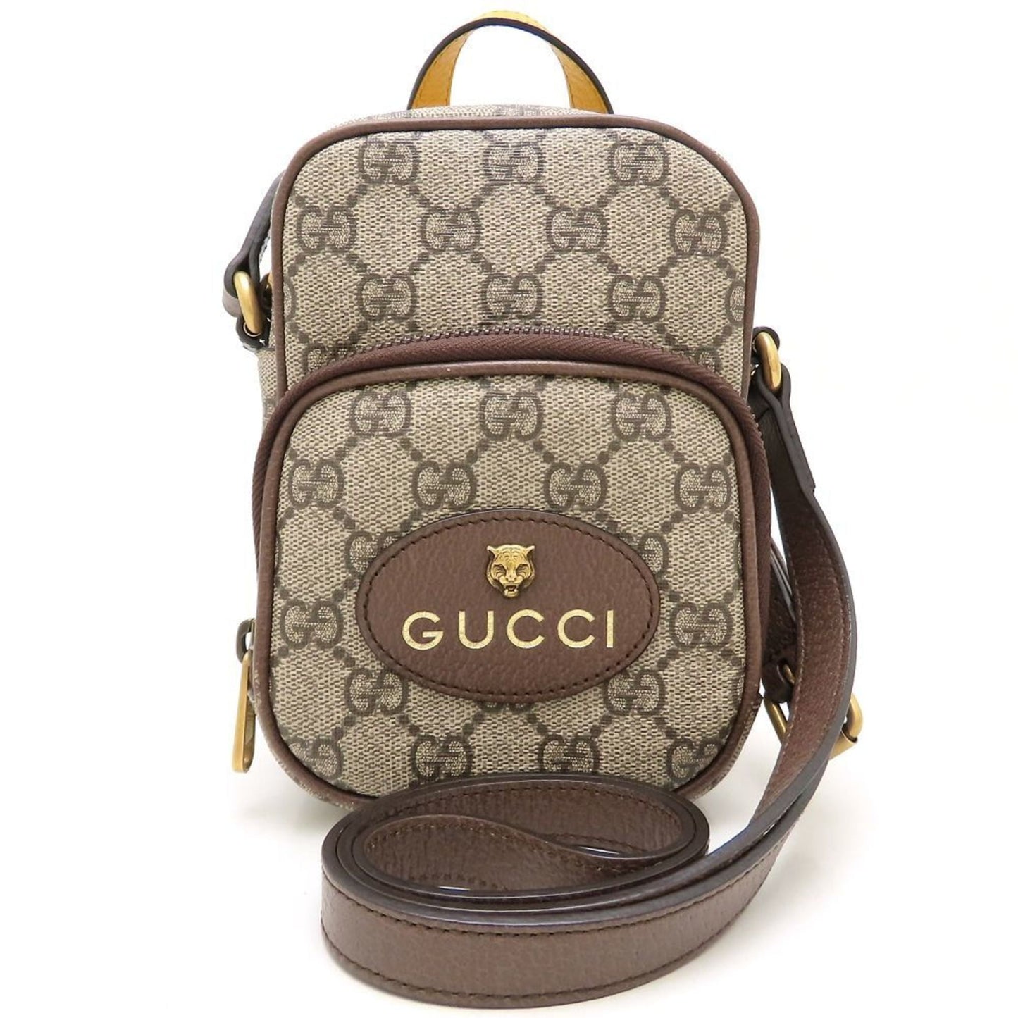 Gucci Beige Brown Gg Supreme Shoulder Bag ( )