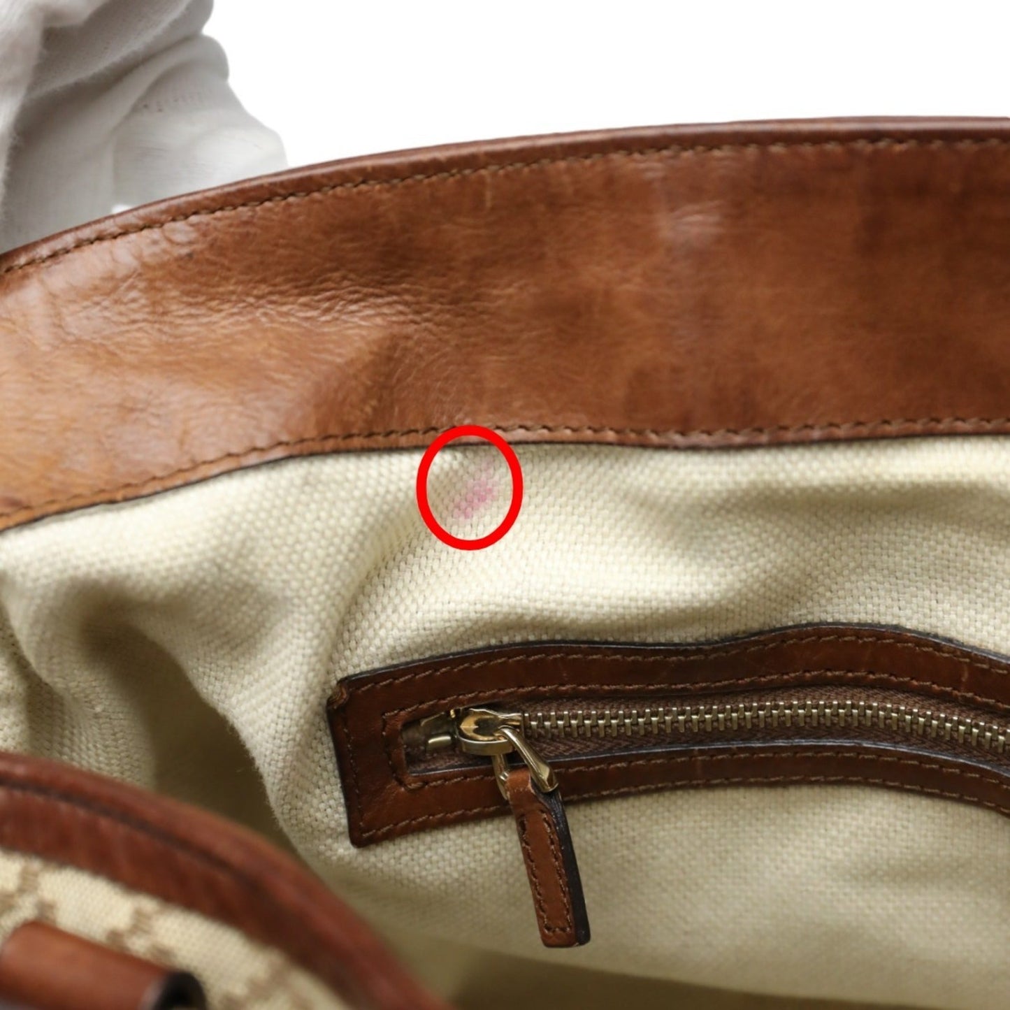 Gucci Brown Canvas Shoulder Bag Tote Bag ( )