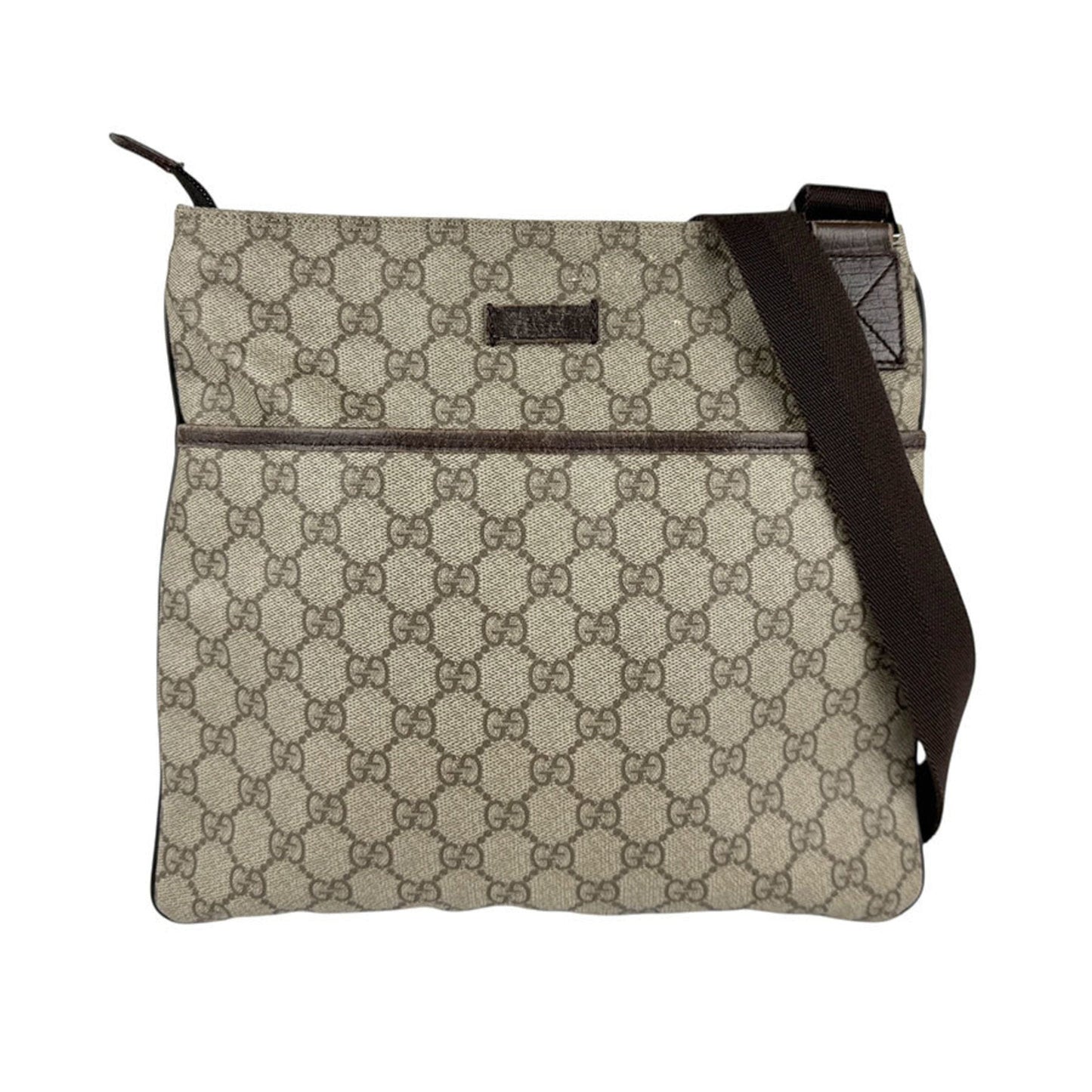 Gucci Brown Gg Supreme Shoulder Bag ( )