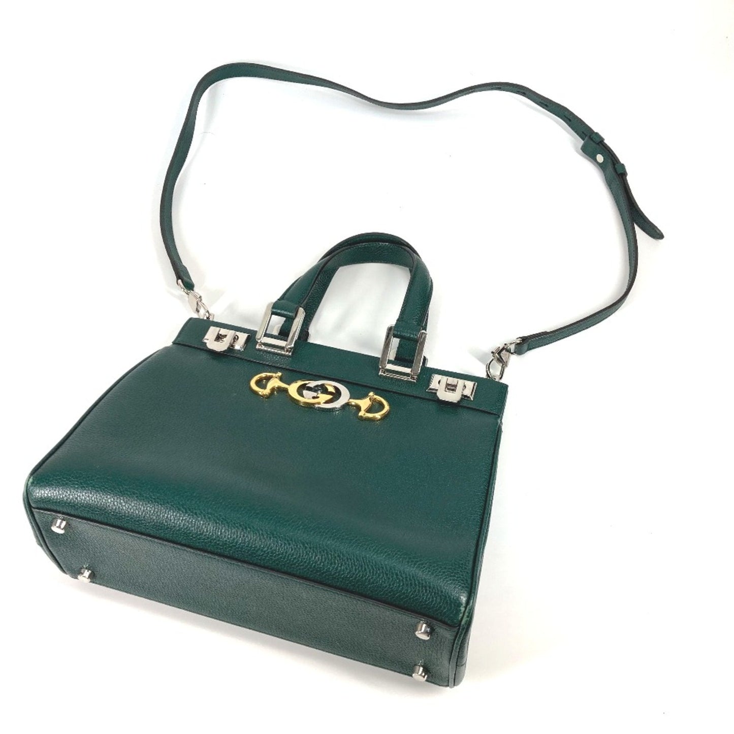 Gucci Green Leather Handbag ( )
