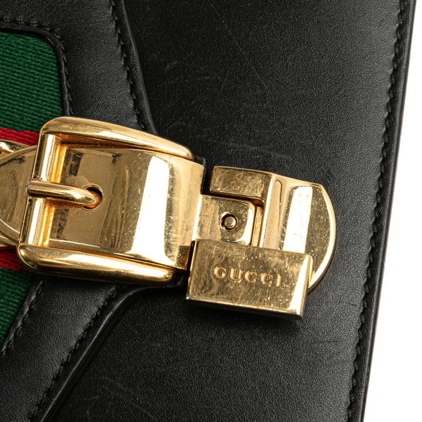 Gucci Black Leather Shoulder Bag ( )