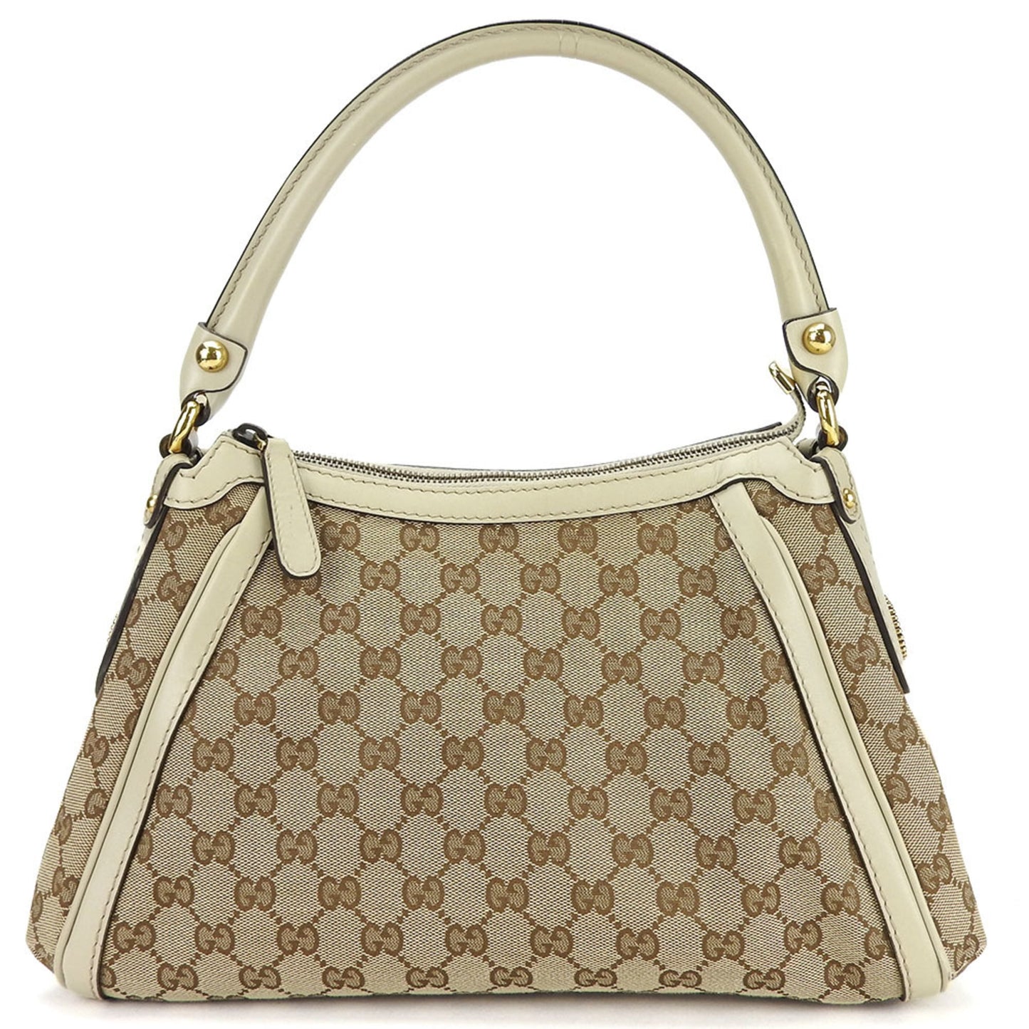 Gucci Gg Canvas Beige Gg Canvas Leather Shoulder Bag ( )
