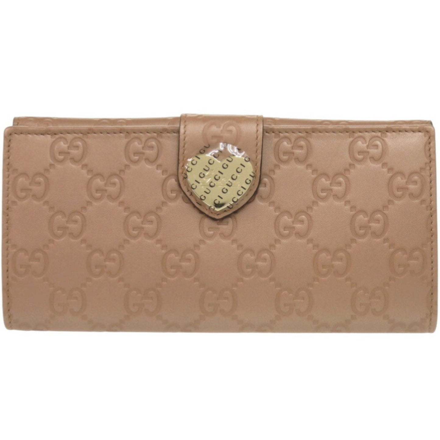 Gucci Guccissima Pink Beige Leather Long Wallet (Bi-Fold) ( )