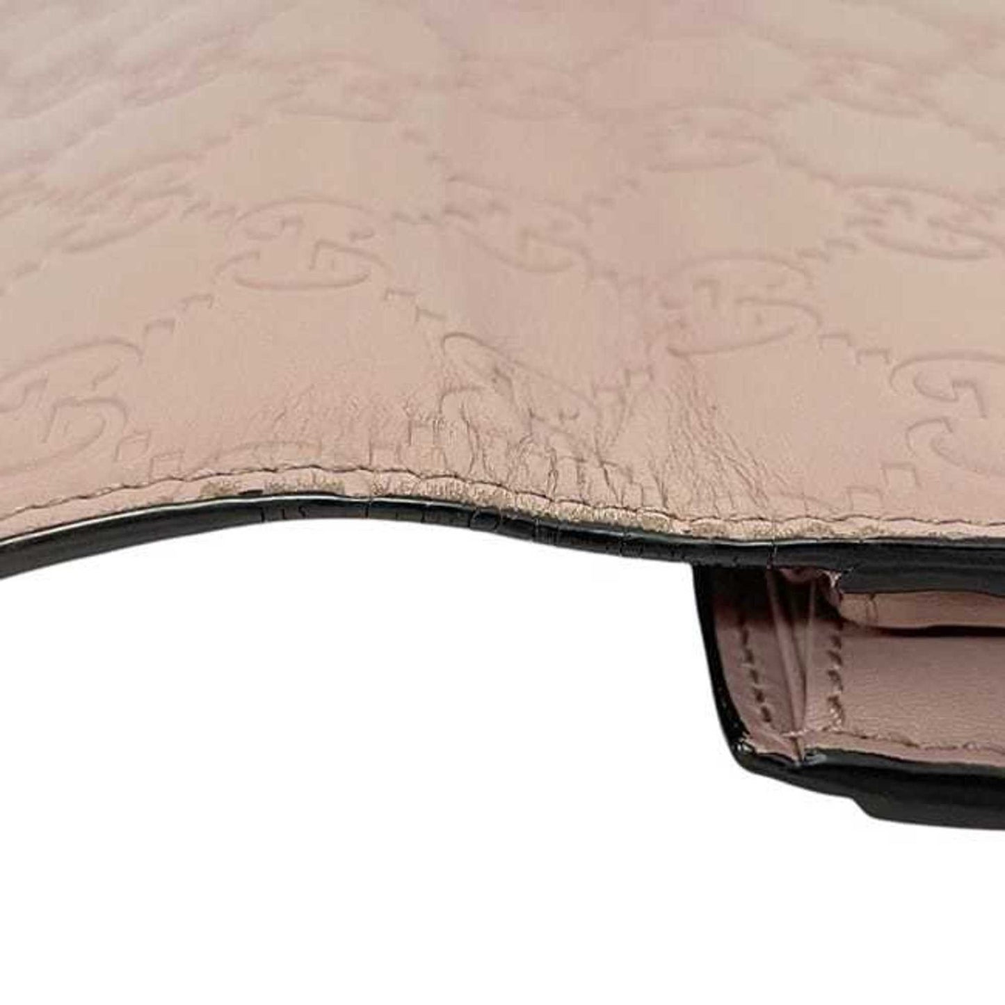 Gucci Beige Pink Leather Long Wallet (Bi-Fold) ( )