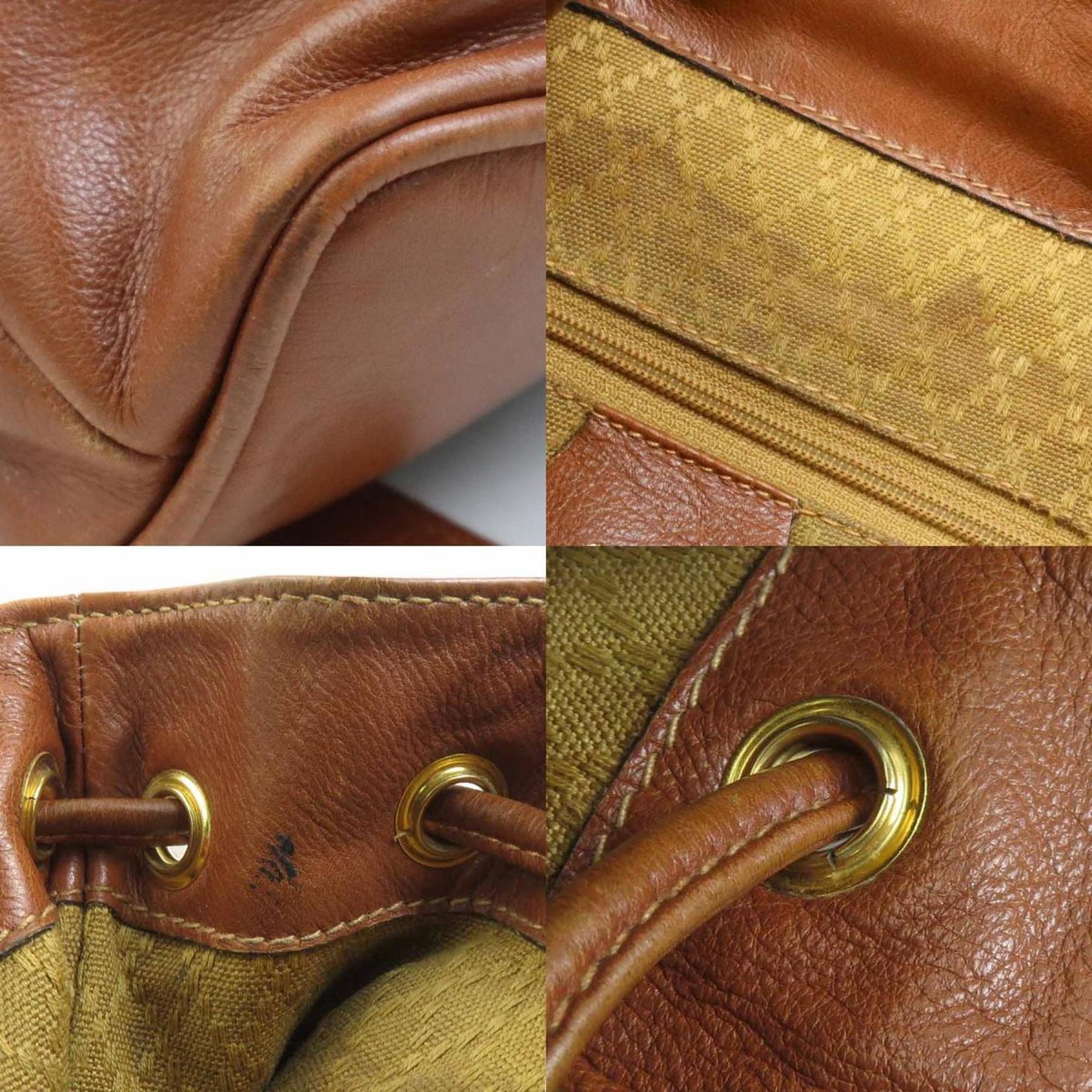 Gucci Brown Leather Backpack ( )