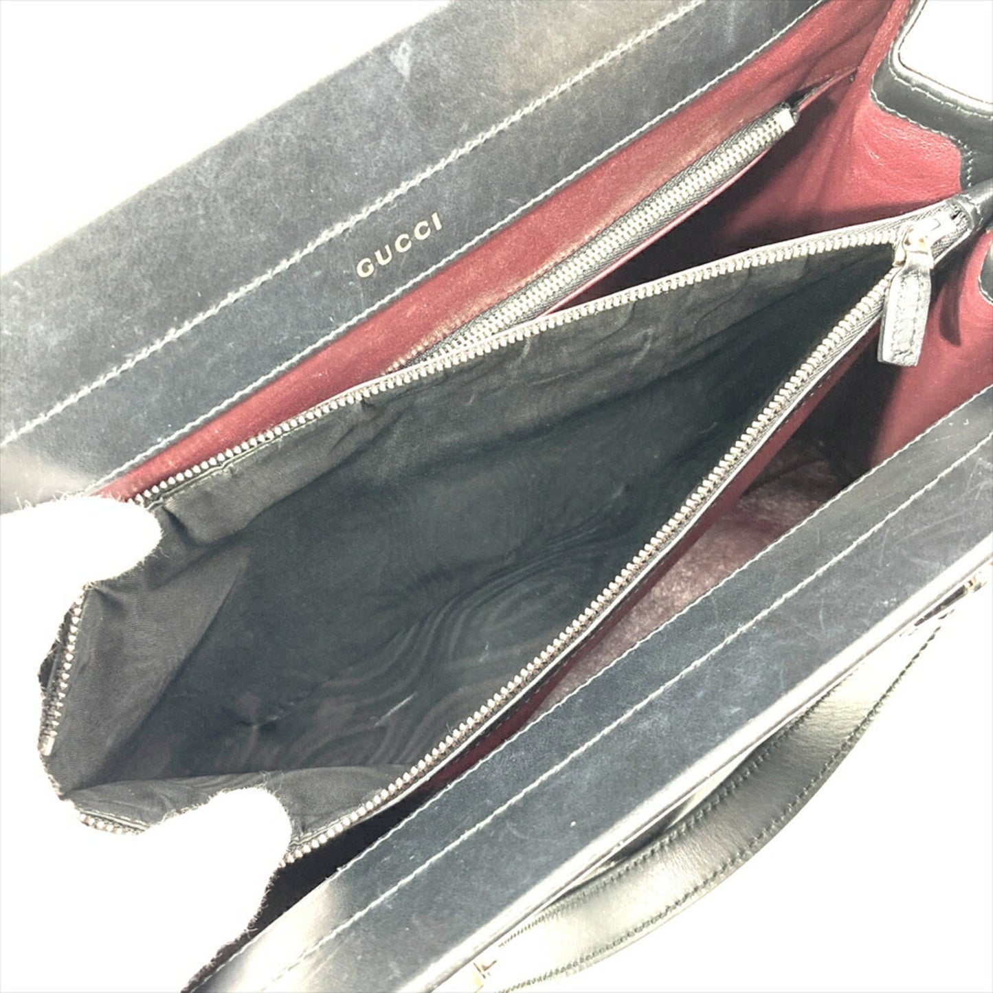 Gucci Horsebit Black Leather Handbag ( )