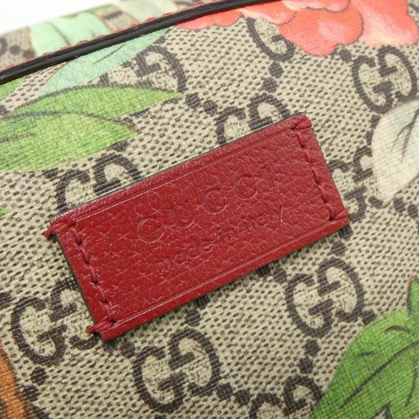 Gucci Beige Red Color Gg Supreme Backpack ( )
