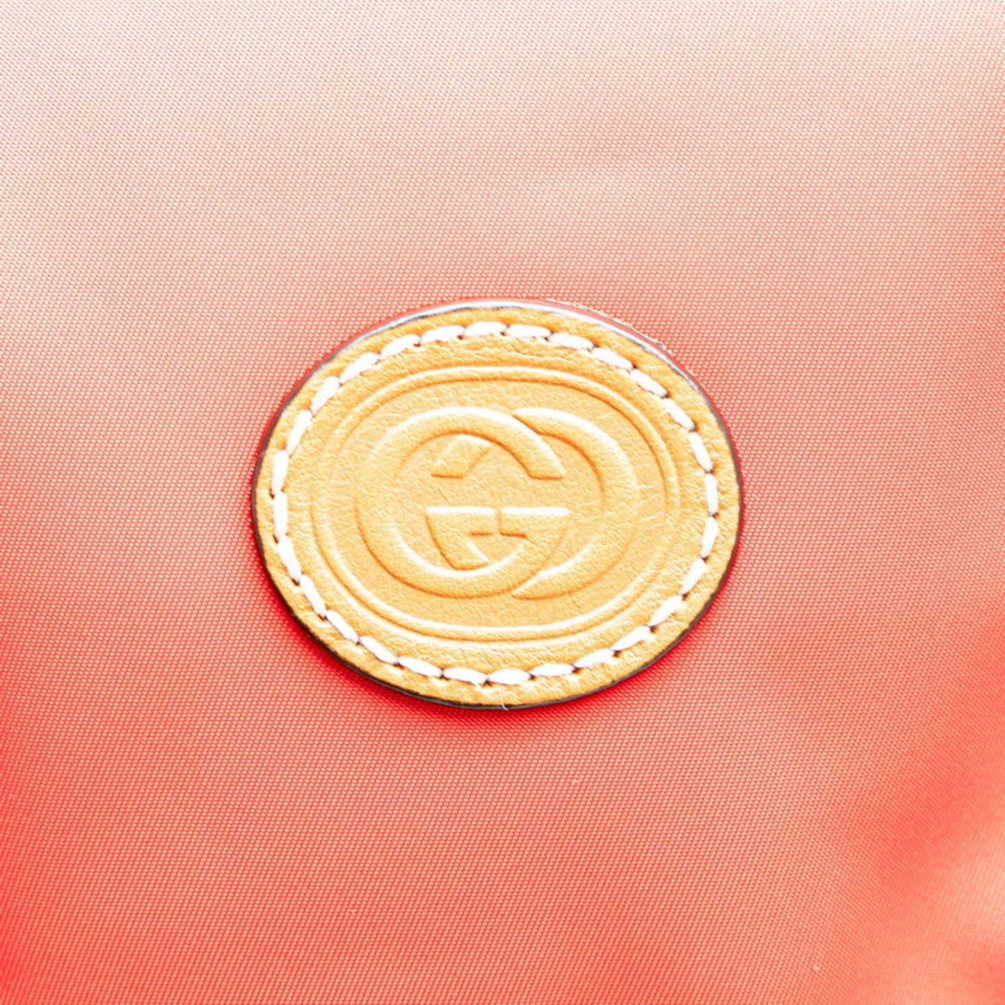 Gucci Beige Brown Red Color Nylon Leather Backpack ( )